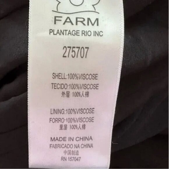 Farm Rio Black Dots One Shoulder Dress Size Medium NWT - Picture 14 of 15